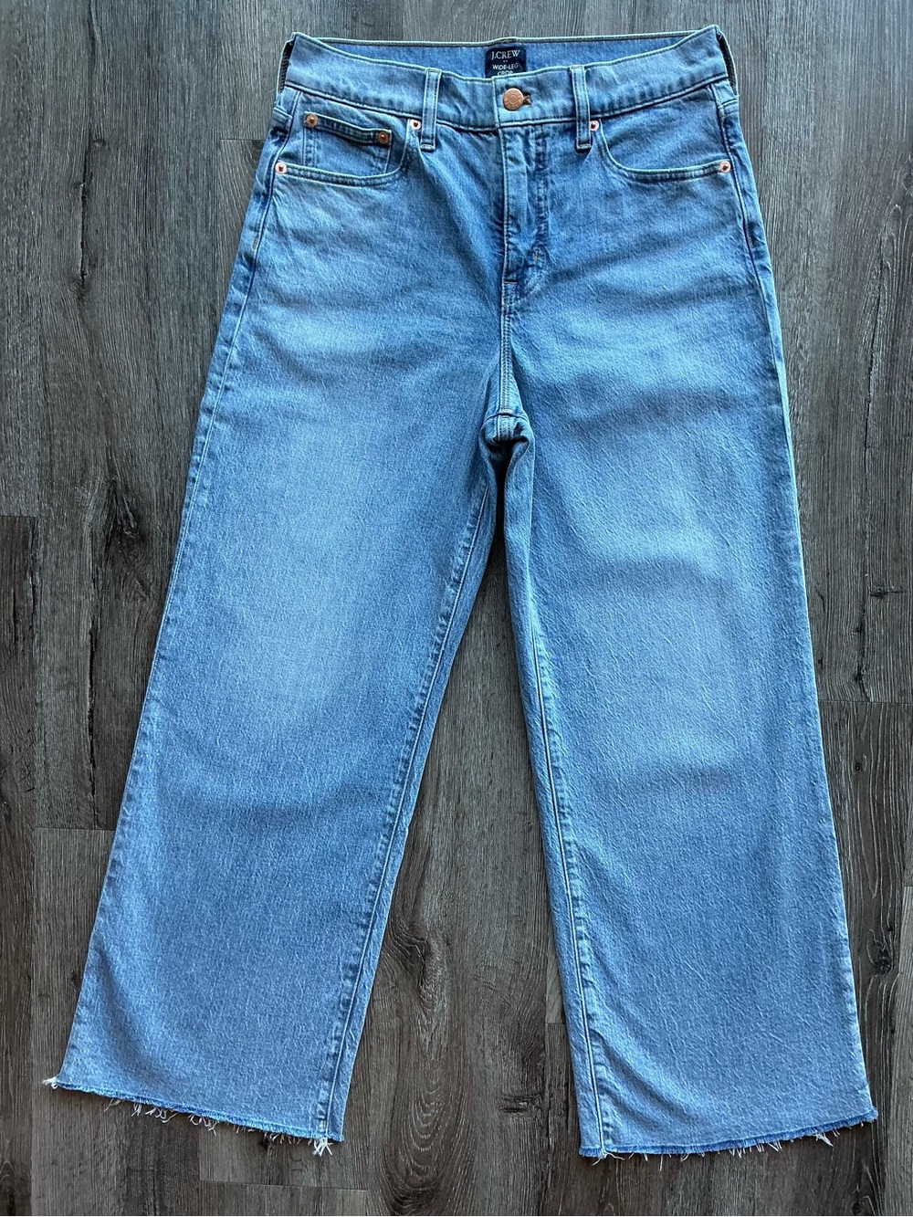 J. Crew Factory Wide-Leg Crop Jeans Size 26 Light Wash